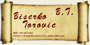 Biserko Torović vizit kartica
